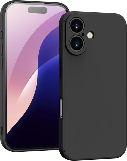 Ricestate Flüssige Silikonhülle für iPhone 11 bis iPhone 17 Pro Max, stoßfeste Soft Schutzhülle, Farbe: Schwarz - Bild 1