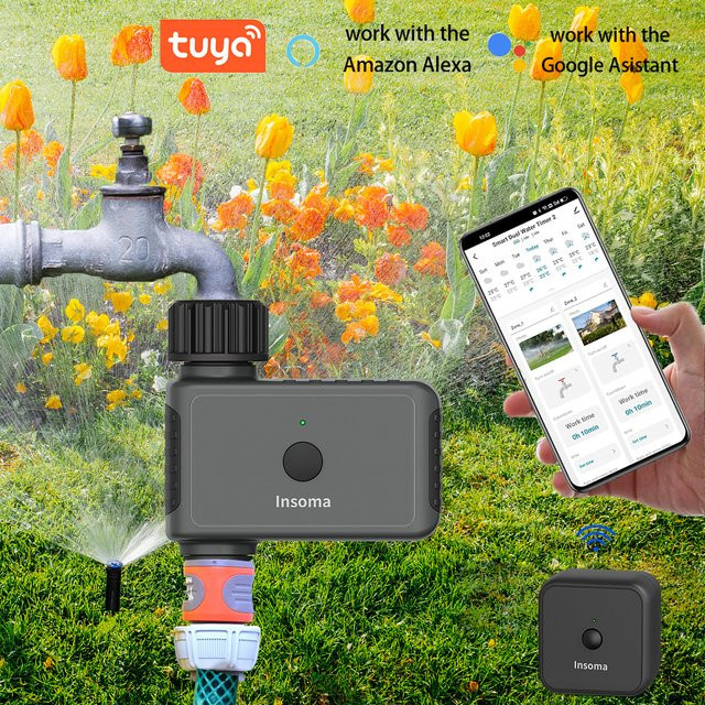 Insoma Smart Garten Bewässerungssystem mit Wifi und Alexa-Unterstützung zur automatischen Steuerung per Timer und Remote-App - Bild 1