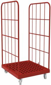 HMH rolltainer Kunststoffboden 1350 KU rot B/T: 72,4 x 81,5 cm - Bild 1