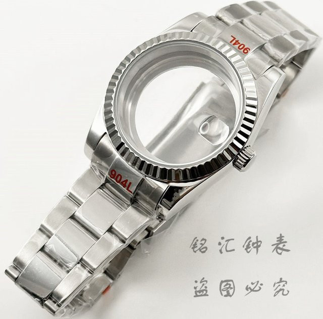 LIYAN Uhrengehäuse Edelstahl, Silber, 36mm/40mm, Saphirglas, Oyster-Armband, Unisex - Bild 1