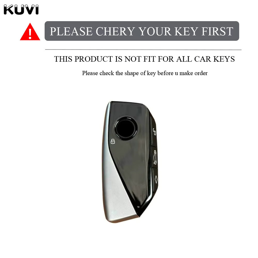 Kuvi Metall Autoschlüssel Gehäuse Abdeckung in Schwarz für BMW i7 x7 g07 lci ix i20 x1 u11 7er g70 g09 xm u06 g81 m3 - Bild 2