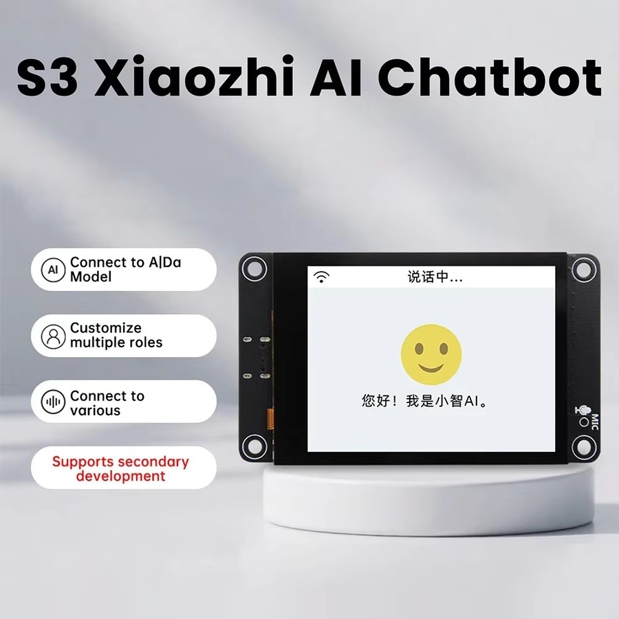FUNKEYDO ESP32-S3 Development Board mit 2,8 Zoll IPS TFT Touchscreen LCD Modul in Schwarz, unterstützt Wi-Fi, Bluetooth und Xiaozhi AI für Arduino IDE und LVGL - Bild 4