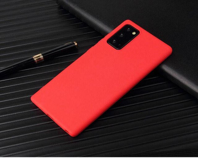 Candy Matte Silikon Handyhülle für Samsung Galaxy S20 Plus A51 A71 A31 A20 A30 A50 A20S A30S A21S A41 A12 A32 A42 in Rot - Bild 1