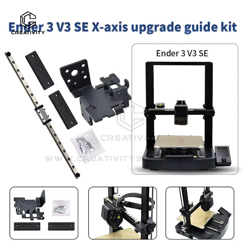 Creality Ender 3 V3 SE/KE Upgrade-Kit für X/Y-Achsen mit Linearführung, Messingdüse, Hotend-Kit und MGN9H-Schiene (300 mm Länge) - Bild 5