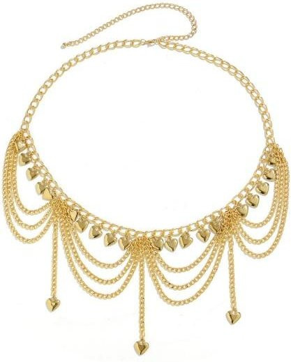 Talos Trinket Taillenkette, Herzanhänger, Metall, Gold, adult - Bild 1