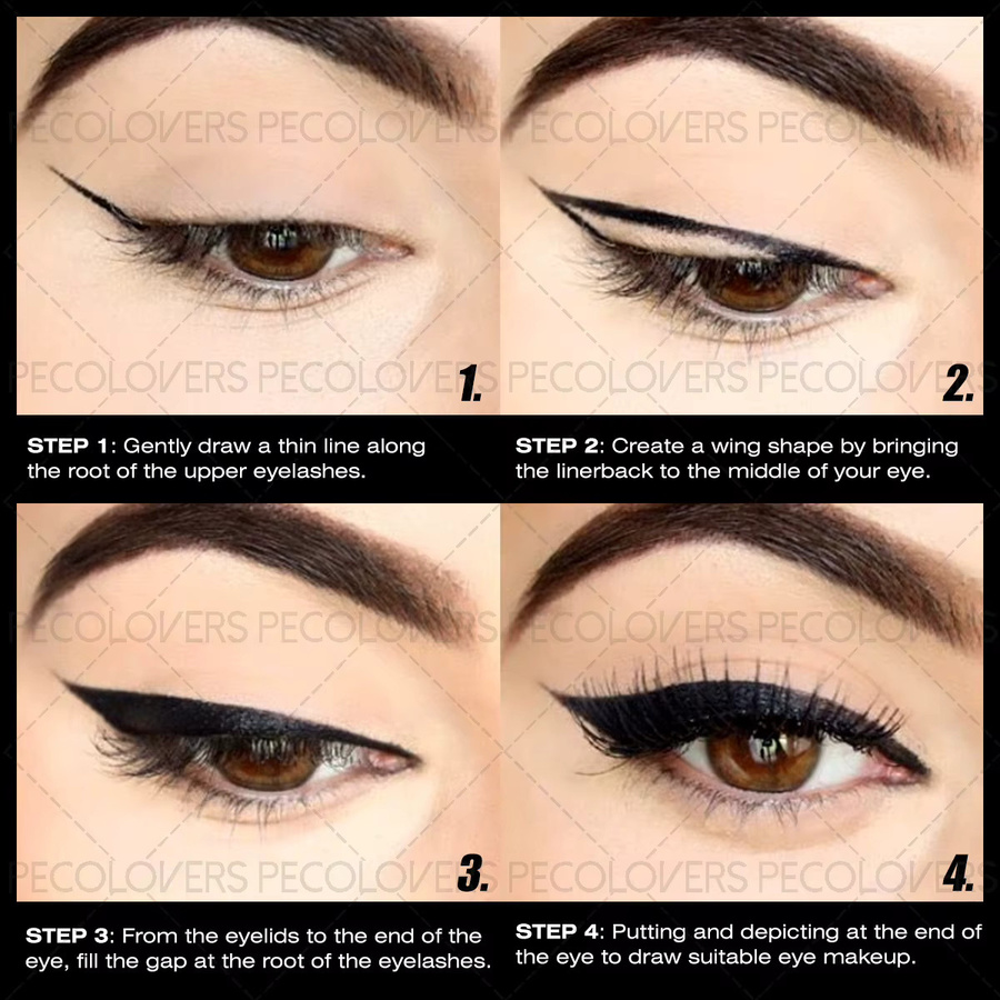 Eyeliner Gel Bleistift, Schwarz, Matt, Wasserdicht - Bild 6