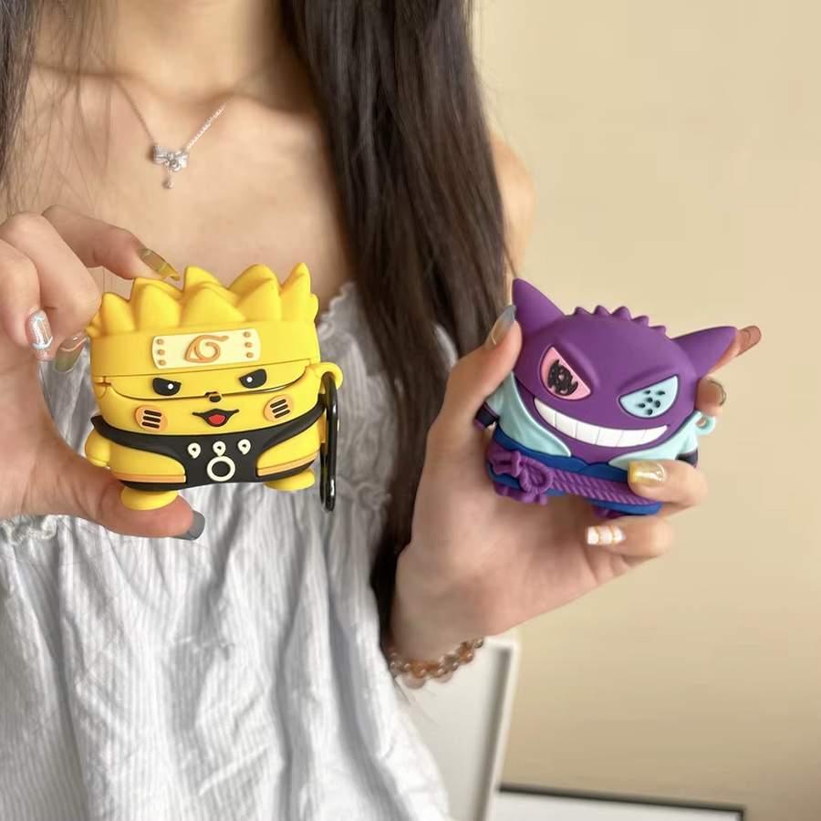 Samsung Buds 3 Pro Kopfhörerhülle mit Pokemon Pikachu und Gengar Design Soft Cover Schutzhülle - Bild 1