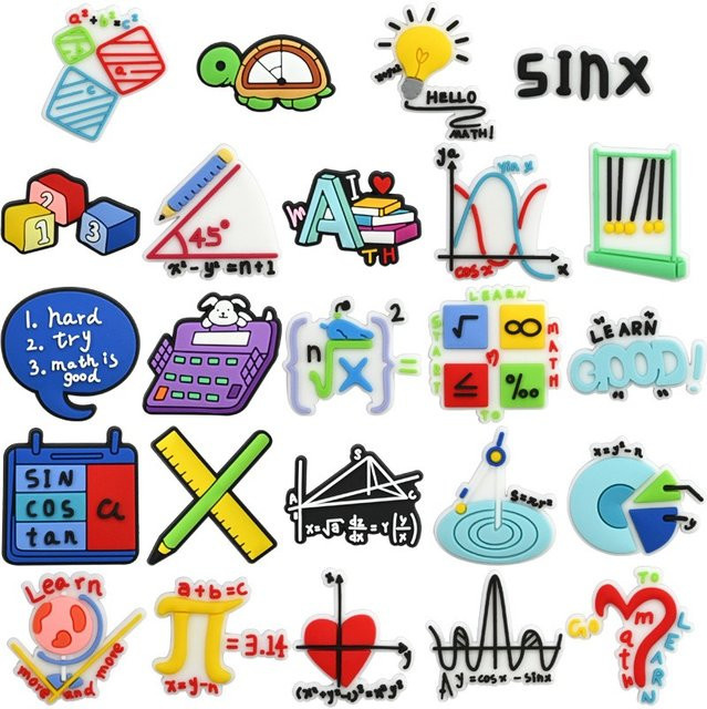 Happye&TiTi Schuhanhänger Cartoon-Mathe, PVC, Kinder - Bild 1