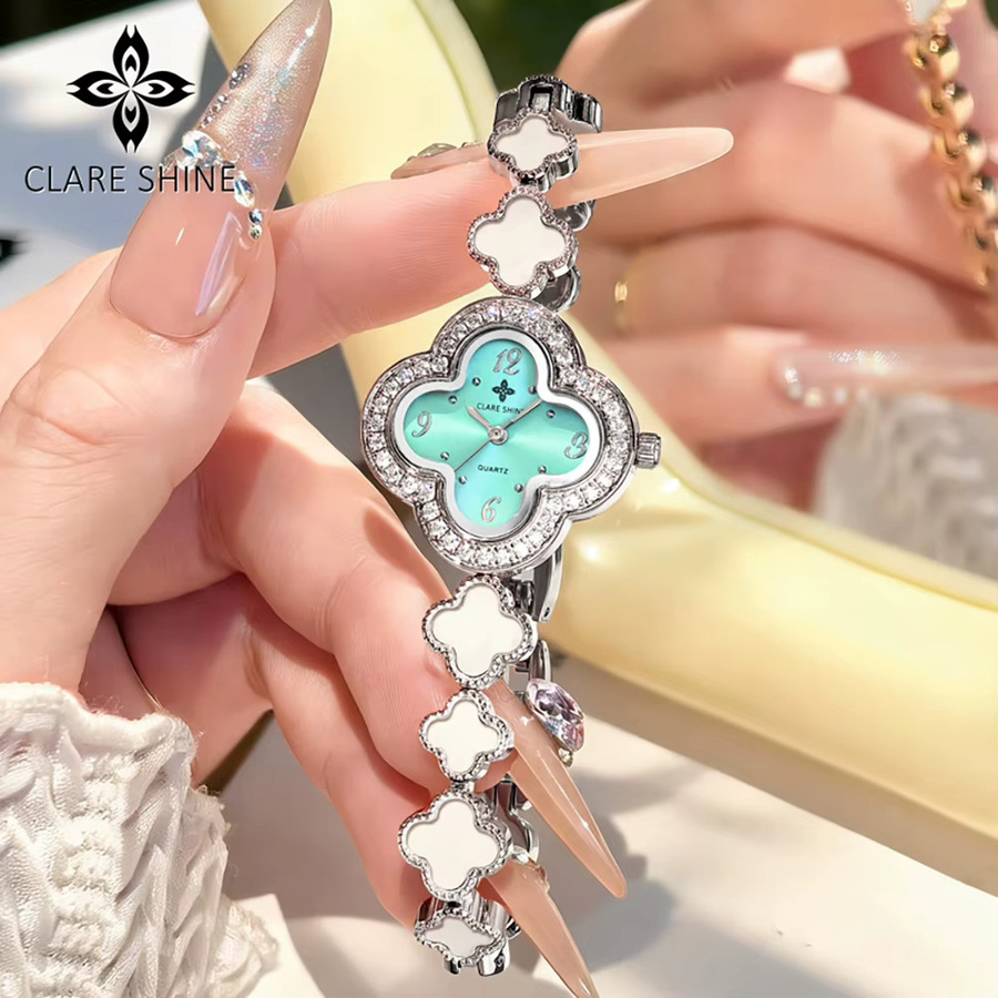 CLARE SHINE Armbanduhr, Edelstahl, Quarz, Silber, Diamantbesetzt, Damen - Bild 3