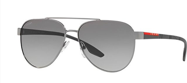 Prada PS54TS5AV3M1 Sonnenbrille Aviator, Herren, Vollrand, Silber, Grau, Metall - Bild 1