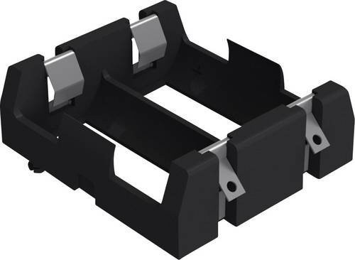 Keystone Electronics Batteriehalter für 2x 18350 mit Lötanschluss, Schwarz, B/T/H: 40 x 49 x 15 mm - Bild 1