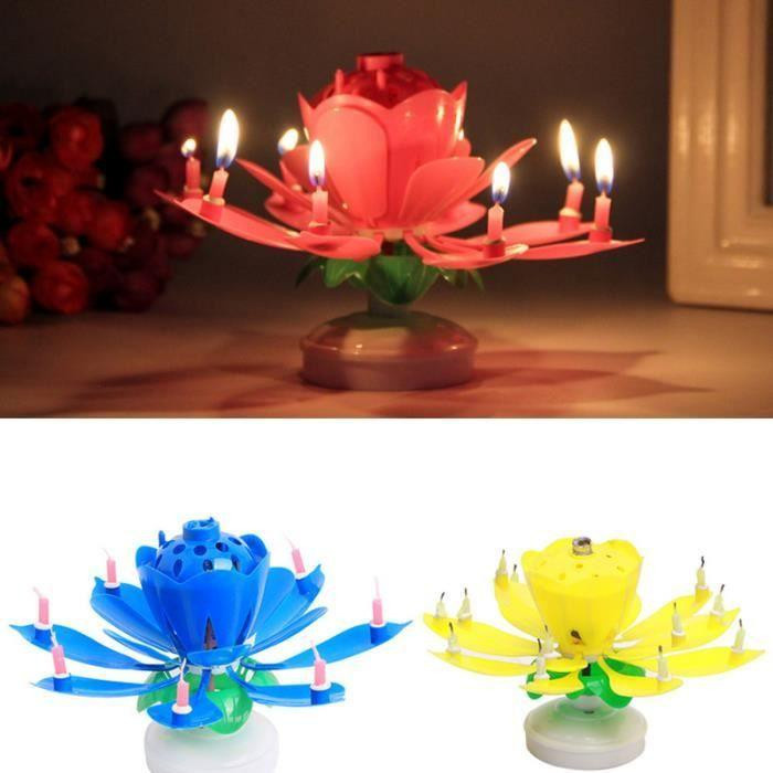 LG-EXPRO Lotusblüte Kerze in Blau als Partydekoration für Geburtstage und Kinder, Tealight aus Kunststoff, Höhe: 6,0 cm, Breite: 11,0 cm, Tiefe: 1,0 cm - Bild 2