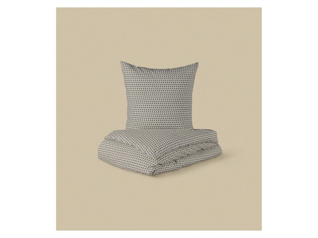 LIVARNO Renforcé-Bettwäsche Set in Schwarz/Weiß/Grau mit 1x Bettdeckenbezug (135 x 200 cm) und 2x Kopfkissenbezug (80 x 80 cm) aus Baumwoll-Polyester-Mischung - Bild 2