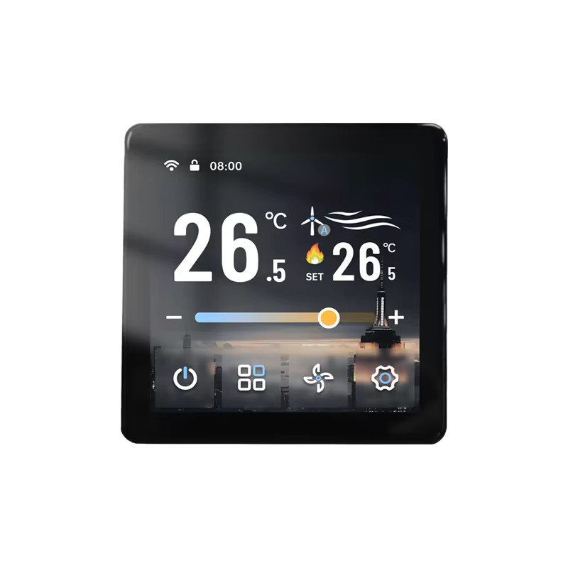 Wenzhi ZigBee VRF Zentrale Klimaanlage Thermostat mit Tuya Smart Life App-Steuerung, Digitaler Temperaturregler in Schwarz - Bild 7