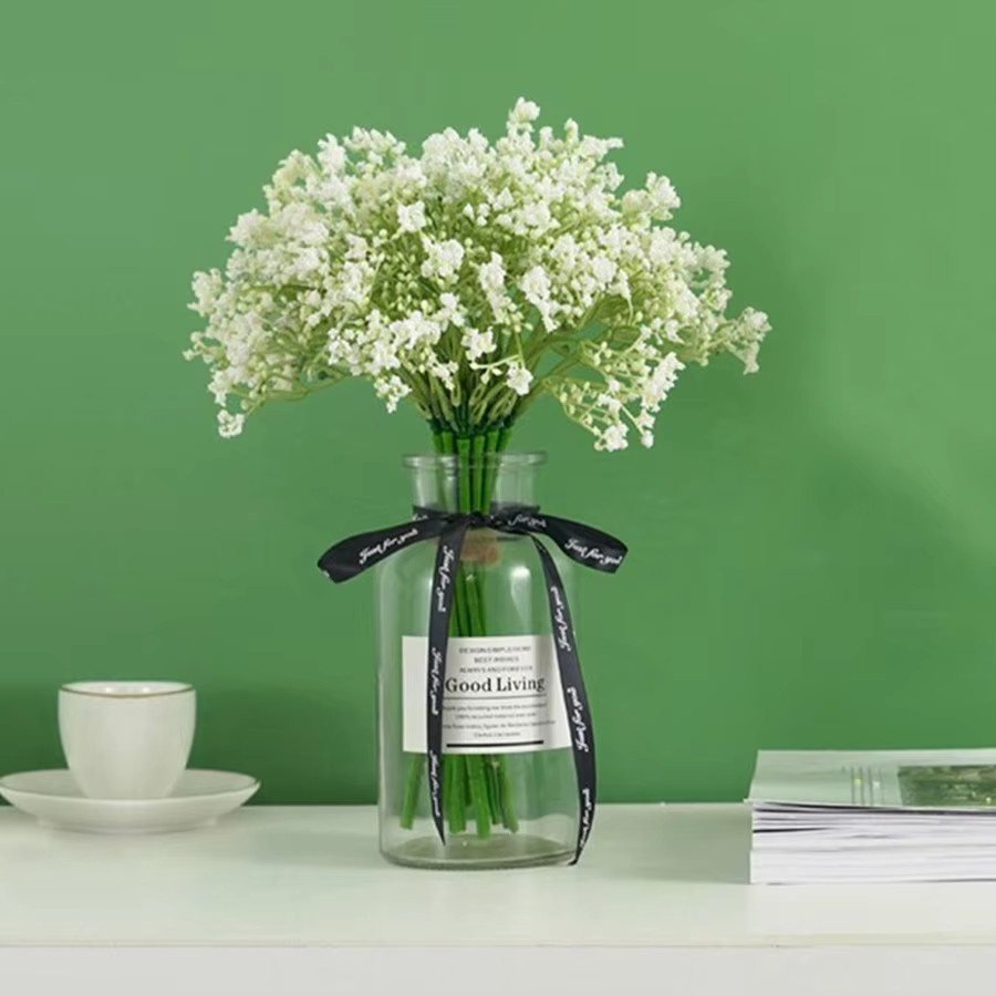 ZQCY Künstliche Gypsophila Blumen in Weiß für Hochzeit und Dekoration - Bild 4