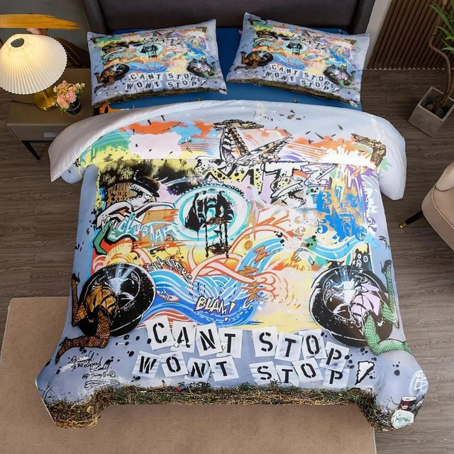 Cant Stop Wont Stop Street Art Bettwäsche Set Multicolor mit Reißverschluss, Breite: 135 cm, Länge: 200 cm - Bild 1