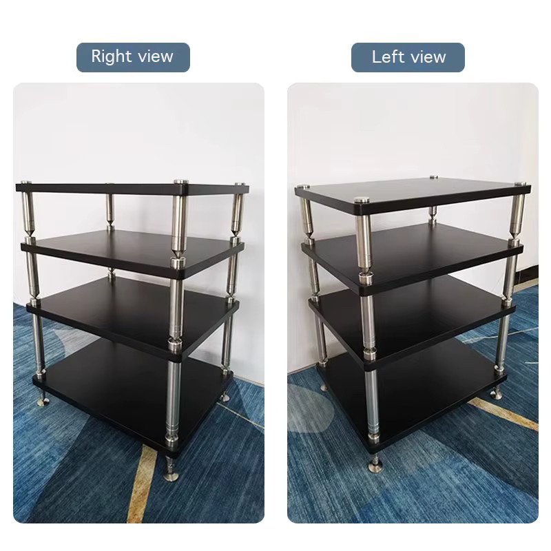 CHANGELIN HiFi Audio Rack aus Birke und Edelstahl in Silber mit Isolationsfüßen und Spikes - Bild 3