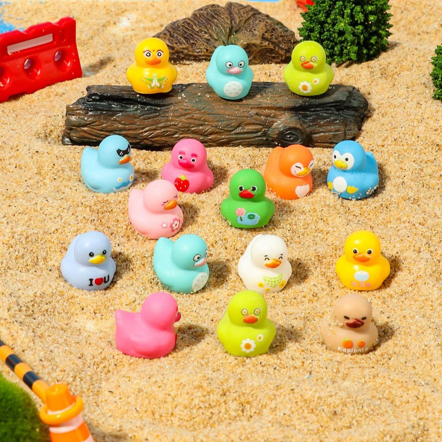 Yiran toy Mini-Entenfiguren Tier Harz Bunt 14-teiliges Set - Bild 3