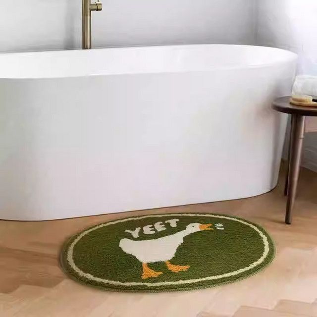 VIKAMA Cartoon Imitation Kaschmir Teppich als wasserabsorbierende Matte für Badezimmer, Schlafzimmer und Eingangsbereich - Bild 1