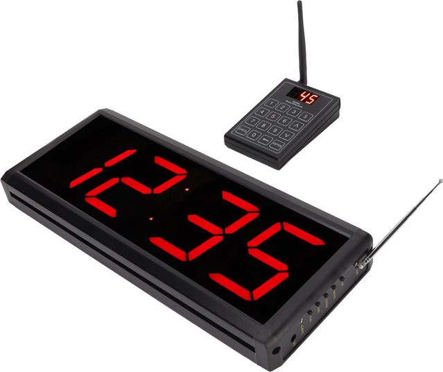 OutsideWorld Drahtloses Pager-System in Schwarz mit 5 Modi, High Definition und englischer Sprachausgabe für Restaurants, US-Stecker - Bild 1