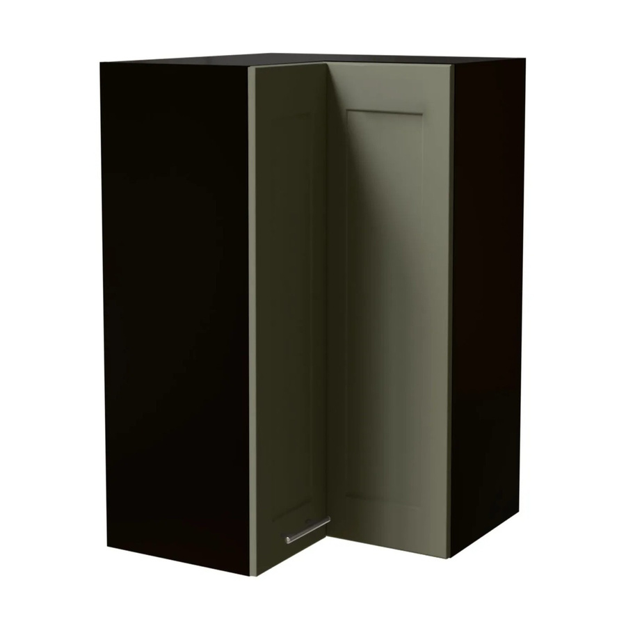 Feldmann-Wohnen Eckhängeschrank Oslo in Schwarz und Reed Green Matt, B/T/H: 60 x 60 x 96 cm - Bild 2