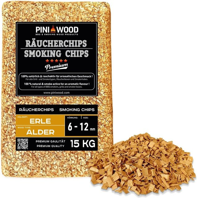 PINI Räucherchips aus Erle ohne Rinde, 15 kg - Bild 1