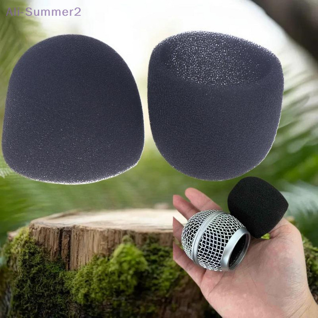 MX Mikrofon Schutzhülle aus Innenschaum in Schwarz für SLX24 PGX24 PG58 BETA58A als Windschutz und Mikrofon Kappe für das Studio - Bild 1
