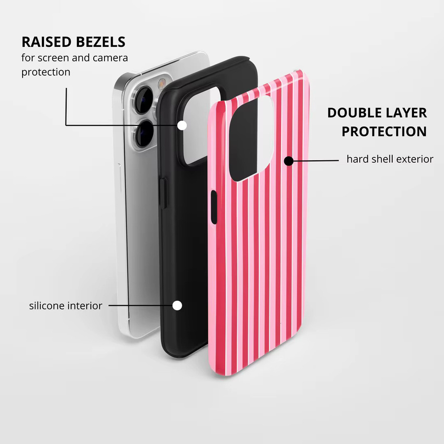 Clmj Handyhülle in Rosé für iPhone 11 bis iPhone 17 Pro Max mit doppelschichtiger Rückseite - Bild 1
