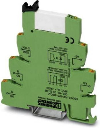Phoenix Contact PLC-RPT-12DC/21AU Interfacerelais 12 V/DC 50 mA 1 Wechsler, Grün, 10 Stück - Bild 1