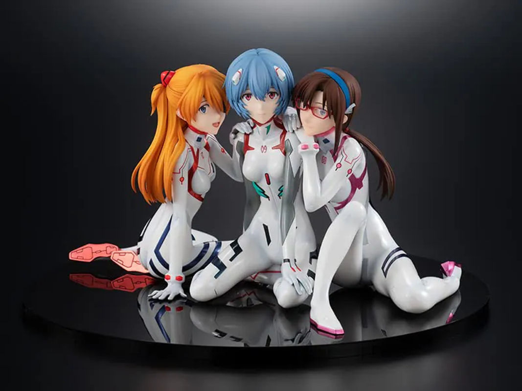 KADOKAWA KDcolle Evangelion 3.0+1.0 Thrice Upon a Time und Mari Newtype Cover Scale Figure Asuka und Rei in Weiß, Maßstab 1/8 - Bild 3