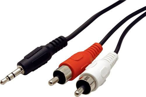 ROLINE 3,5mm Klinke auf 2x Cinch Kabel, Multicolor, Länge: 1,5 m - Bild 1