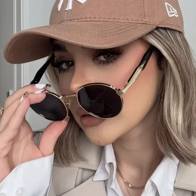 MDOD Sonnenbrille, rund, Metall, Unisex - Bild 1