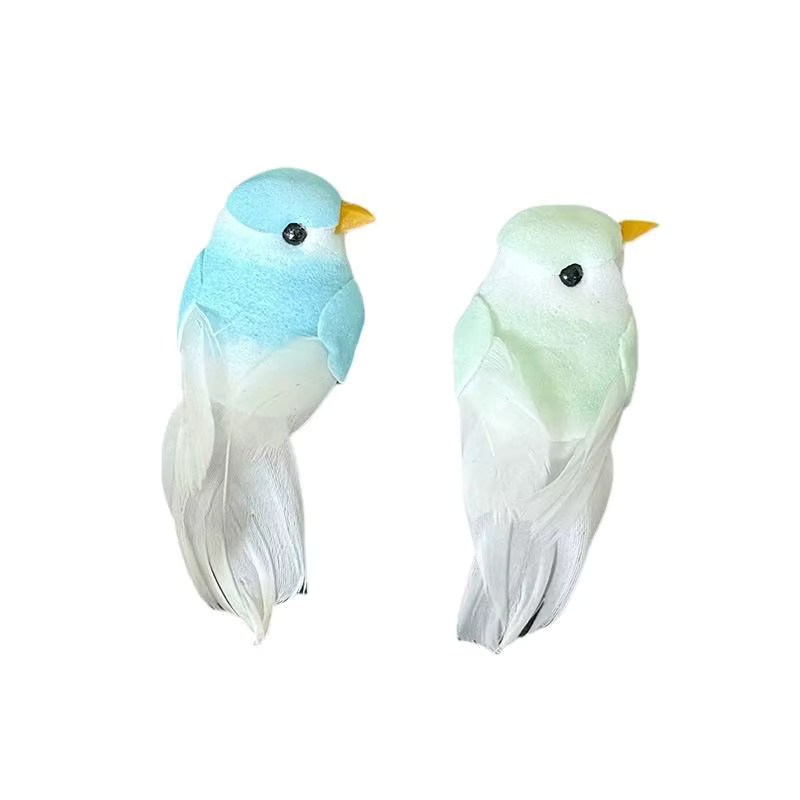 2 Stück JETTING künstliche Vögel aus Schaumstoff in Mehrfarbig als Deko-Modelle für Bastelarbeiten und Blumendekoration - Bild 5