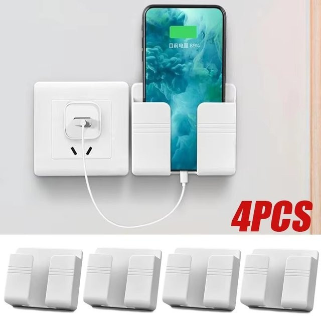 Multifunktionale Universal Wandhalterung für Handy und Fernbedienung als Lade-Dock in Schwarz oder Weiß - Bild 1