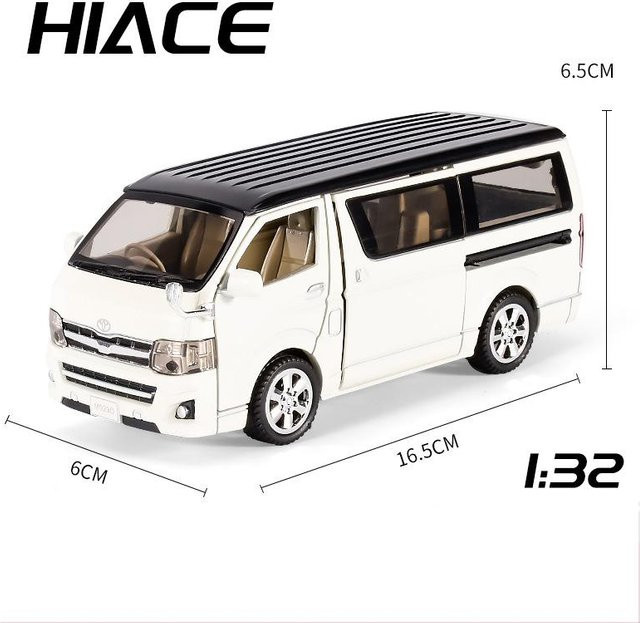 Fourall- Model Cars Toyota Hiace MPV, Automodell, 1:32, Licht und Sound, weiß - Bild 1
