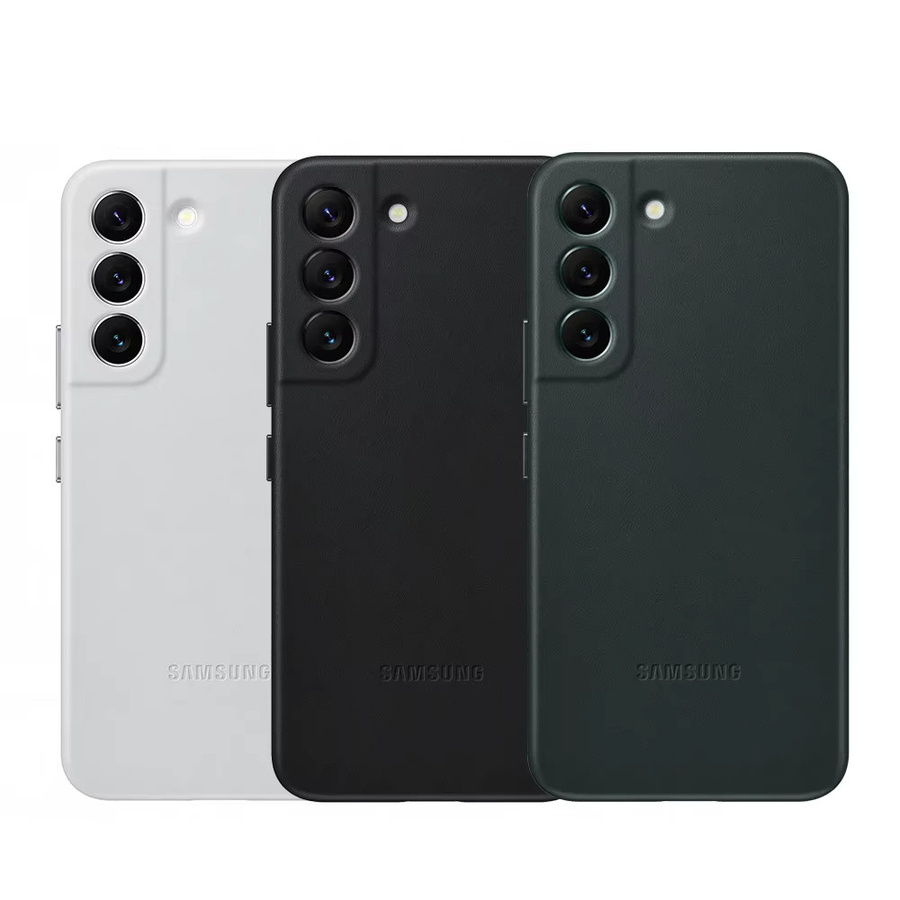 Samsung Galaxy S22 S22+ S22Plus Schutzhülle aus echtem Leder in Schwarz - Bild 5