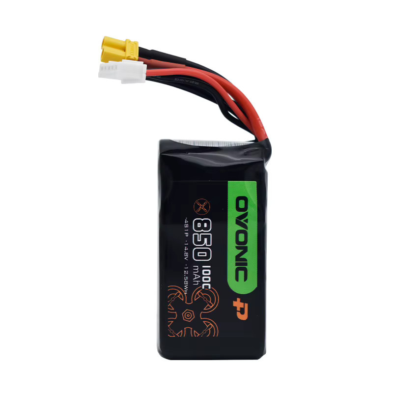 PYLRC Upgrade 100C LiPo Batterie 850 mAh für RC Hubschrauber, Quadcopter und FPV Racing Drones, Schwarz, mit XT30 oder XT60 Stecker - Bild 4