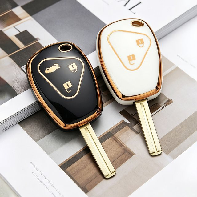 DAEFAR TPU Schutzhülle für Renault Modus, Clio 3, Twingo und Kangoo Fernbedienungs-Schlüsselgehäuse mit Schlüsselanhänger - Bild 1