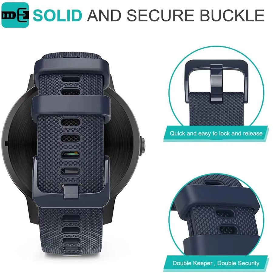Xiaomi Uhrenarmband Silikon, 22mm, Schwarz, Unisex - Bild 4