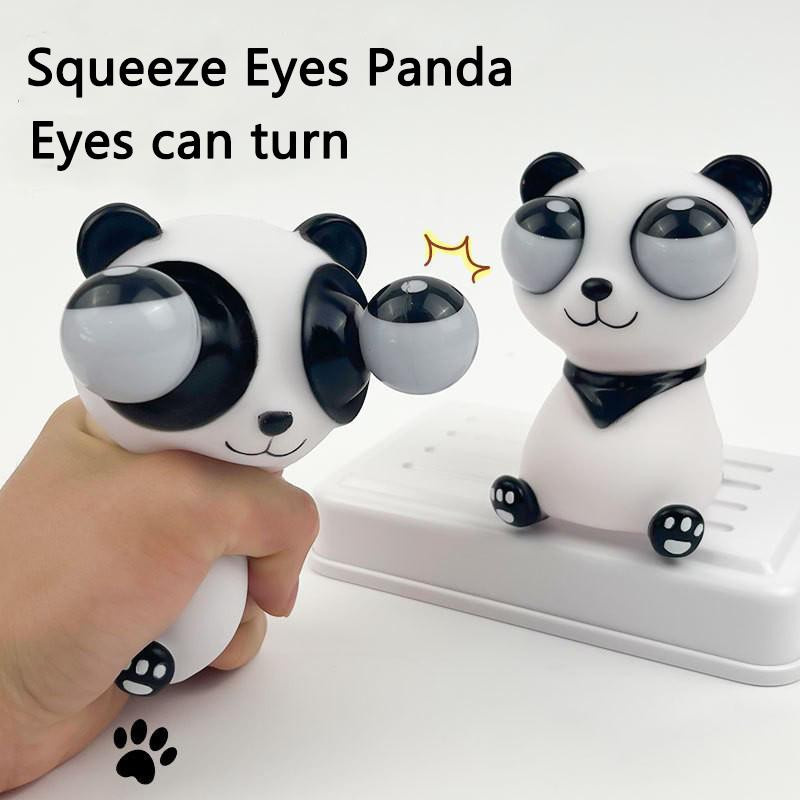 XDR Lustiger Quetsch-Pandabär-Puppe Augapfel-Herausschieß-Spielzeug Knet-Grünes-Insekt Fidget Anti-Stress-Spielzeug - Bild 4