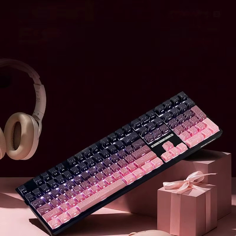 Contour 4.0 PBT Shine Through Keycaps Cherry Profile mit Side Print für MX Switches, 134 Tasten, Weiß, RGB Backlit kompatibel - Bild 4