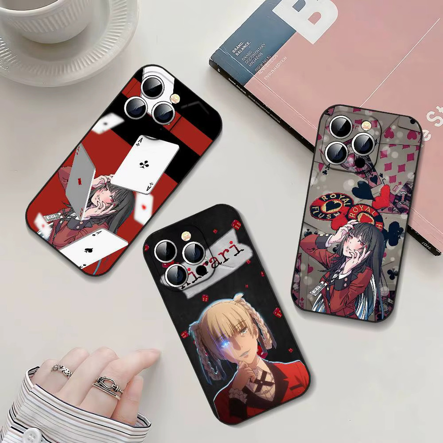 Anime K-Kakegurui Handyhülle Schwarz passend für iPhone 17, 16, 15, 14, 13, 11 Pro Max, Plus, X, XR, XS Max und Mini - Bild 2
