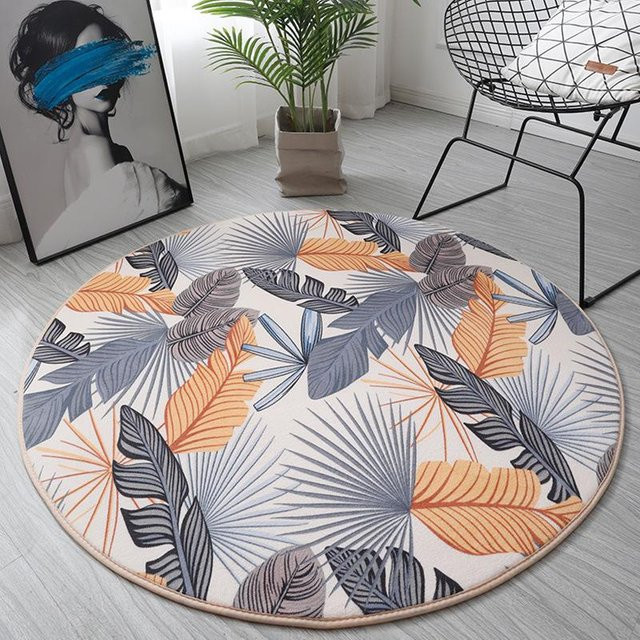 Runder Teppich mit Zebra-Muster von Karpetti in Schwarz-Weiß, rutschfest und aus Polyester, Durchmesser: 60 cm - Bild 1