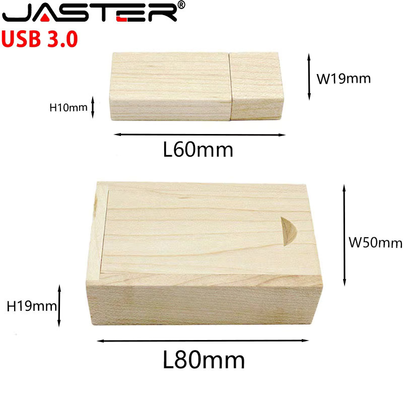JASTER USB 3.0 Flash-Laufwerk aus Holz in Braun mit 128 GB Speicherplatz - Bild 2