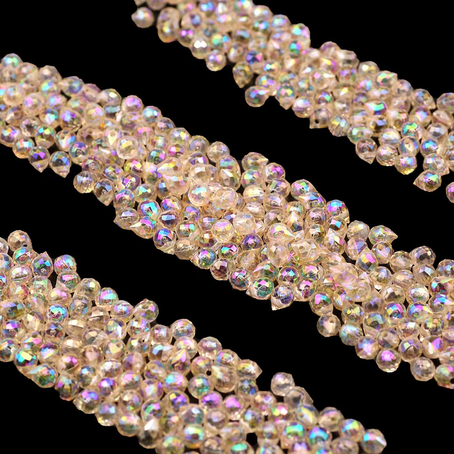 JHNBY Perlen Birnenform, Goldene Champagner Tropfen, 6x8mm, Spacer - Bild 4