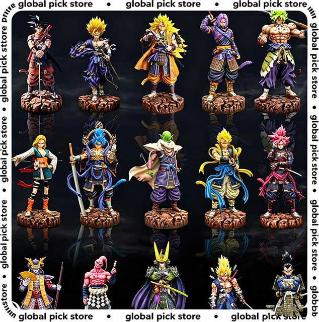 Bandai Dragon Ball Anime Figur, Samurai Son Goku Gohan Vegeta, 34cm, Einzelfigur - Bild 1