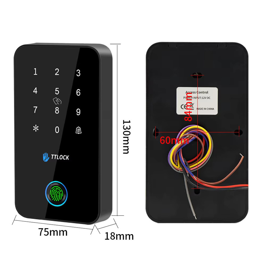 LUCKING DOOR MJ03F RFID Access Control System mit NFC Tastatur, Fingerabdruck, Passwort und Bluetooth Unterstützung für Outdoor-Einsatz in Schwarz und Silber - Bild 5