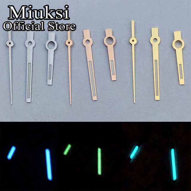 Miuksi Uhrzeiger Bicolor, Silber Gold Roségold, grün blau leuchtend, Unisex - Bild 1