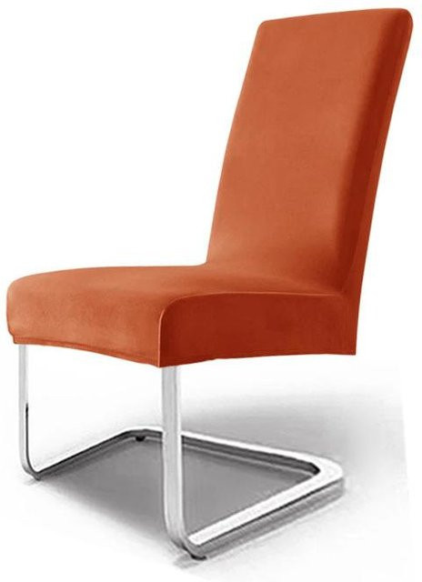 Yiran Furniture Silberfuchs Samt Stuhlbezug elastisch für Esszimmerstühle B/T/H: 38 x 38 x 4 cm - Bild 1