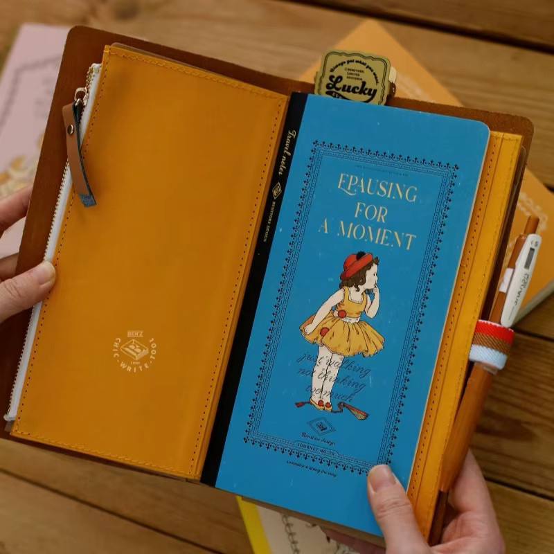 Fromthenon Vintage Art Reise-Notizbuch mit Blanko-Innenseiten, Ersatz-Einlage aus Kunstleder in Multicolour - Bild 3